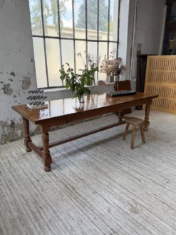 Table repas style drapière noyer 2m5/3m5 1900