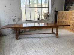 Table repas style drapière noyer 2m5/3m5 1900