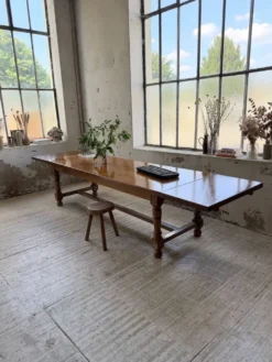 Table repas style drapière noyer 2m5/3m5 1900