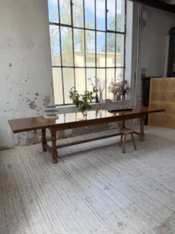 Table repas style drapière noyer 2m5/3m5 1900