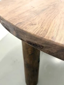 Table ronde années 50 constructiviste noyer