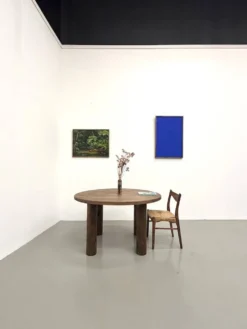 Table ronde années 50 constructiviste noyer
