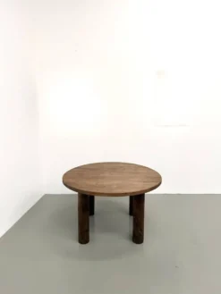 Table ronde années 50 constructiviste noyer