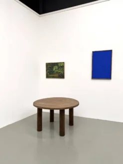 Table ronde années 50 constructiviste noyer