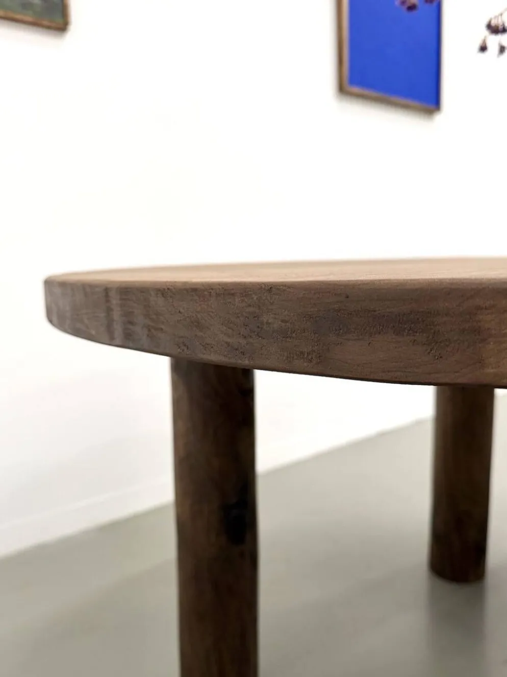 Table ronde années 50 constructiviste noyer