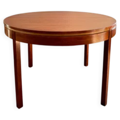 Table ronde avec rallonge papillon 70s