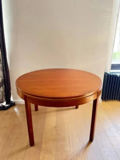 Table ronde avec rallonge papillon 70s