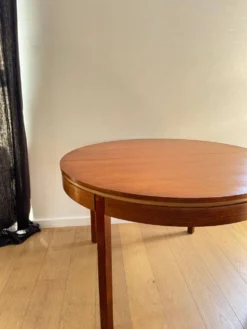 Table ronde avec rallonge papillon 70s