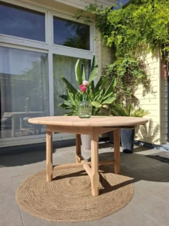 Table ronde avec rallonge rénovée