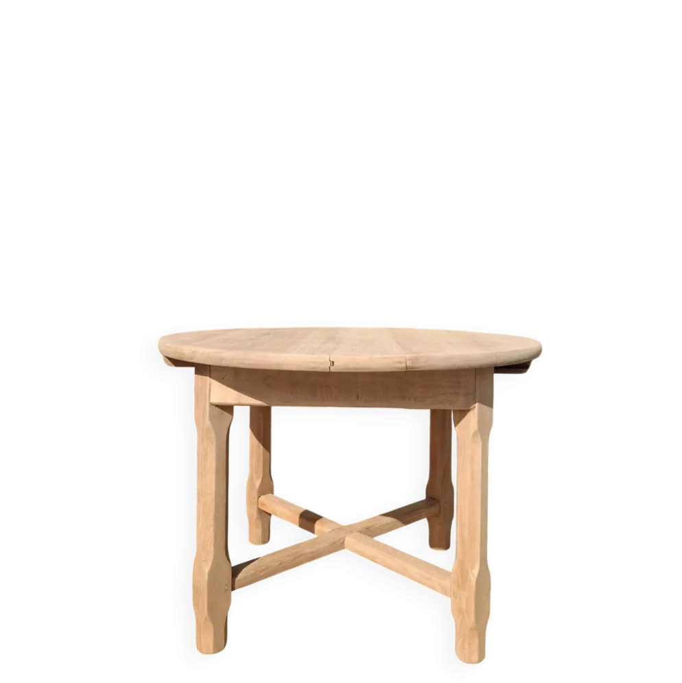 Table ronde avec rallonge rénovée