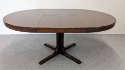 Table ronde de salle à manger extensible Baumann, France vers 1970