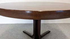 Table ronde de salle à manger extensible Baumann, France vers 1970