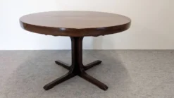 Table ronde de salle à manger extensible Baumann, France vers 1970