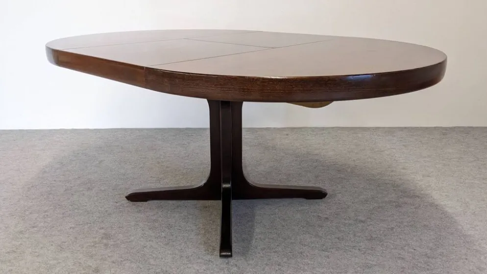 Table ronde de salle à manger extensible Baumann, France vers 1970
