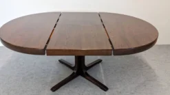 Table ronde de salle à manger extensible Baumann, France vers 1970