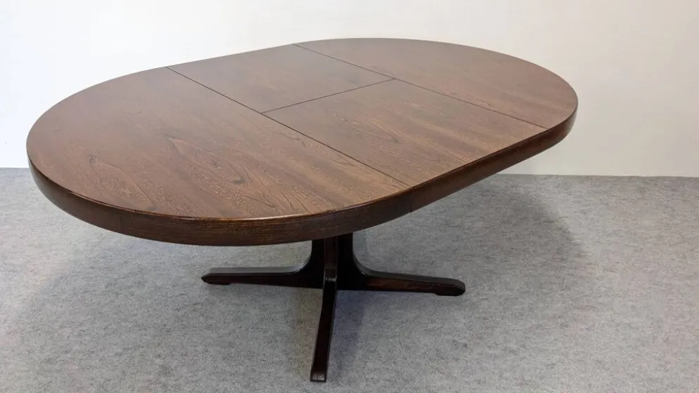 Table ronde de salle à manger extensible Baumann, France vers 1970