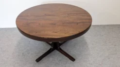 Table ronde de salle à manger extensible Baumann, France vers 1970