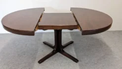 Table ronde de salle à manger extensible Baumann, France vers 1970