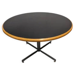 Table ronde de salle à manger moderniste dlg Warren Platner, Italie 1970
