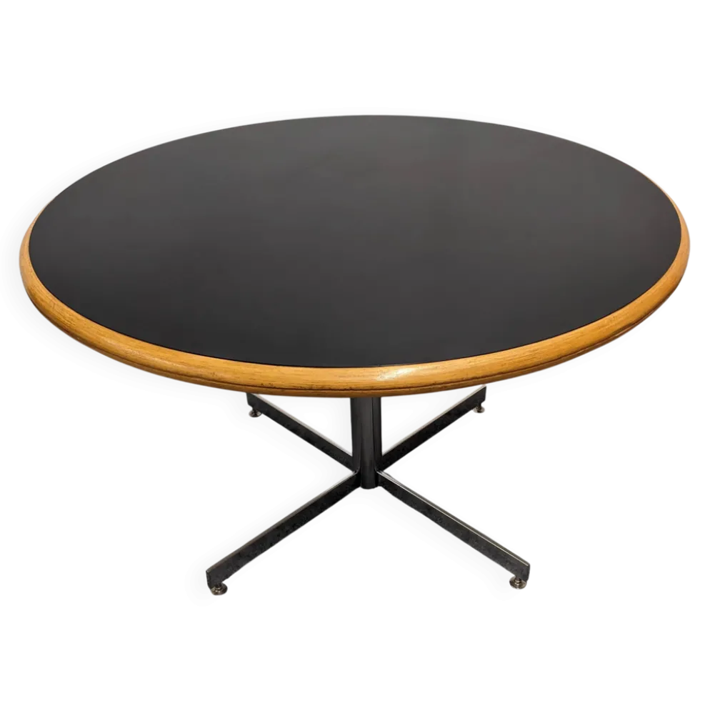 Table ronde de salle à manger moderniste dlg Warren Platner, Italie 1970