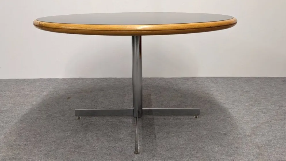 Table ronde de salle à manger moderniste dlg Warren Platner, Italie 1970