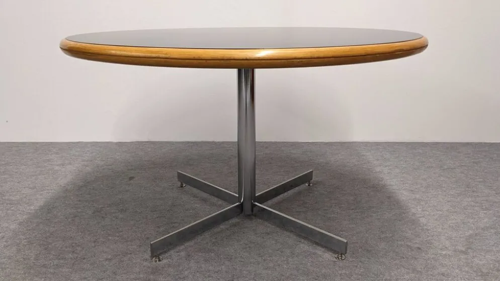 Table ronde de salle à manger moderniste dlg Warren Platner, Italie 1970