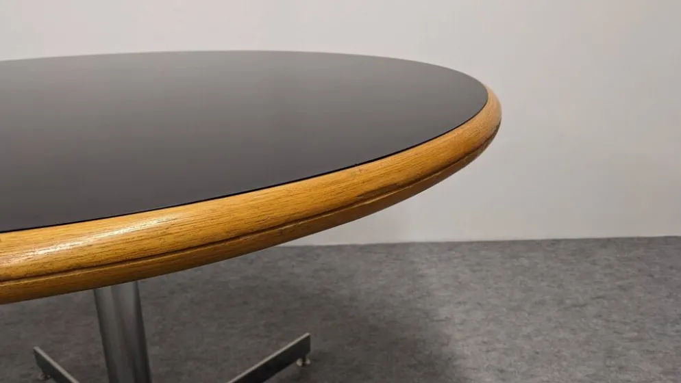 Table ronde de salle à manger moderniste dlg Warren Platner, Italie 1970