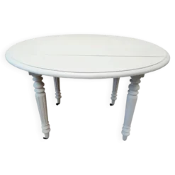 Table ronde en acajou convertible en console
