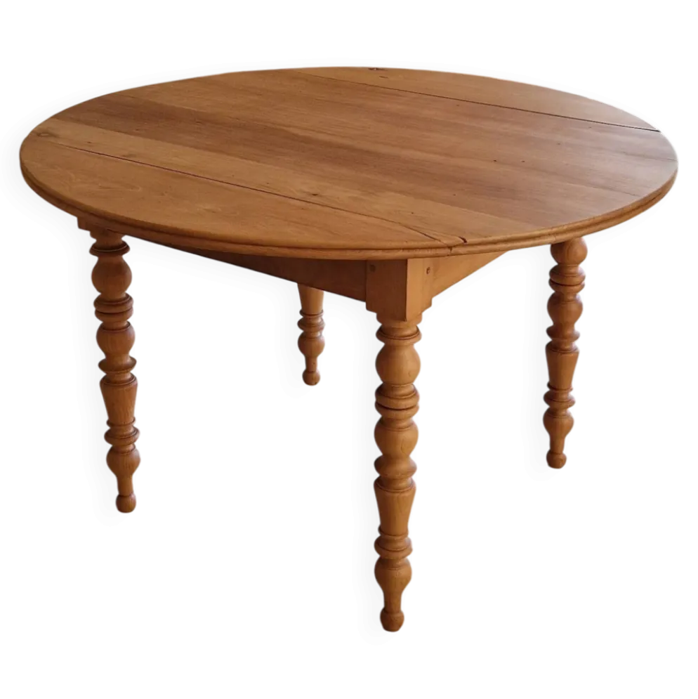 Table ronde en merisier