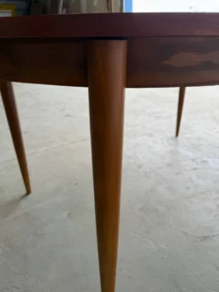 Table ronde extensible design scandinave en teck fabrication danoise