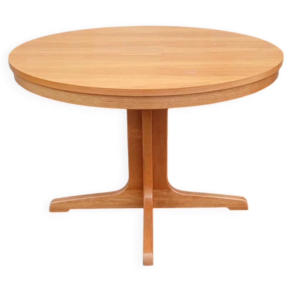 Table ronde extensible en orme