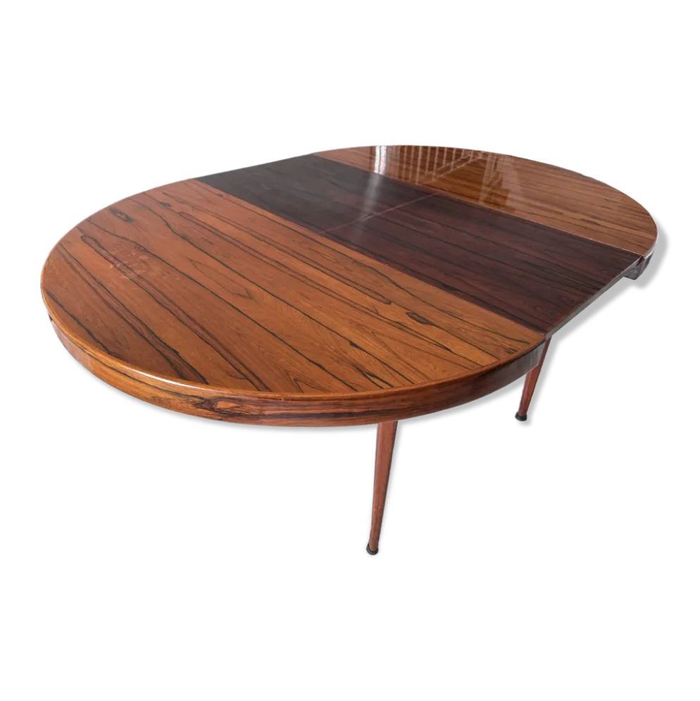 Table ronde extensible en palissandre de Rio