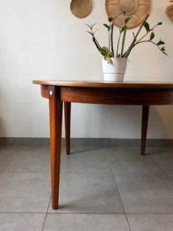 Table ronde extensible en palissandre de Rio