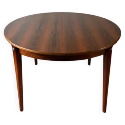 Table ronde extensible en palissandre de Rio
