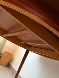 Table ronde extensible en palissandre de Rio