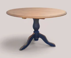 Table ronde extensible à pied central – Esprit campagne chic