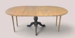 Table ronde extensible à pied central – Esprit campagne chic