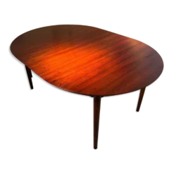 Table ronde extensible scandinave vintage en palissandre