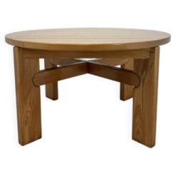 Table ronde extensible vintage esprit Atelier Chauvin S.A. – années 70