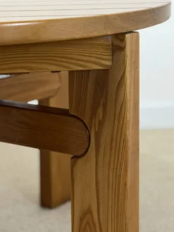 Table ronde extensible vintage esprit Atelier Chauvin S.A. – années 70