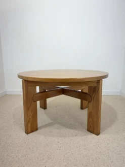 Table ronde extensible vintage esprit Atelier Chauvin S.A. – années 70