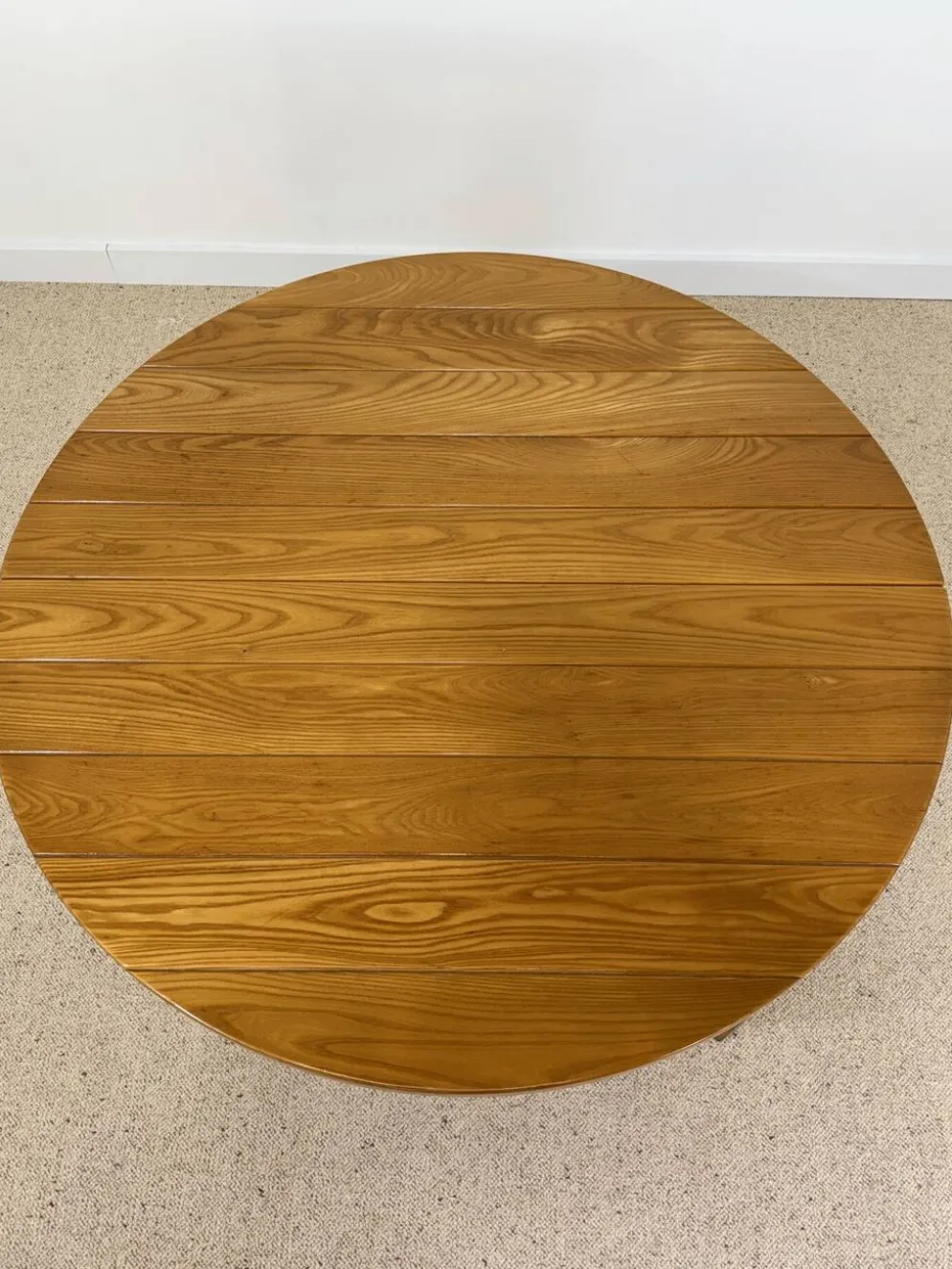 Table ronde extensible vintage esprit Atelier Chauvin S.A. – années 70