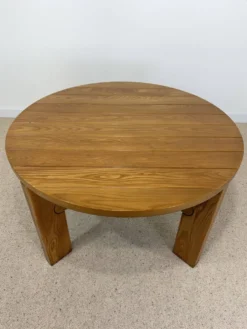 Table ronde extensible vintage esprit Atelier Chauvin S.A. – années 70