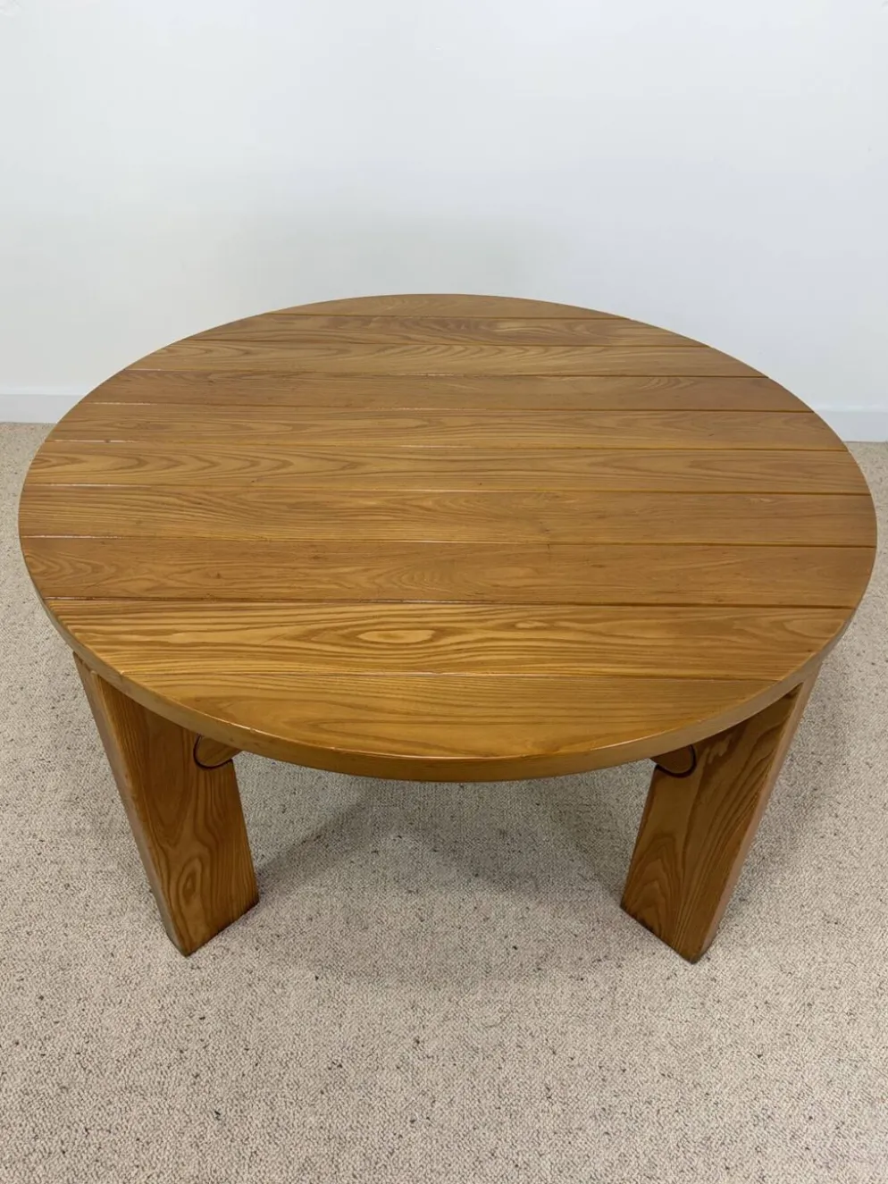 Table ronde extensible vintage esprit Atelier Chauvin S.A. – années 70
