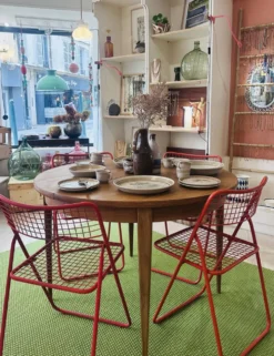 Table ronde extensible vintage scandinave