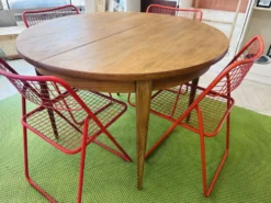 Table ronde extensible vintage scandinave