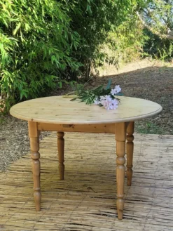 Table ronde rénovations avec 3 rallonges
