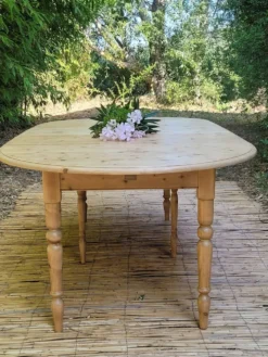 Table ronde rénovations avec 3 rallonges