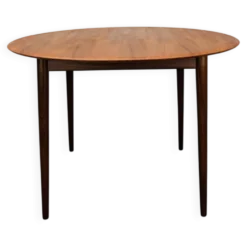 Table ronde scandinave en teck, 1960