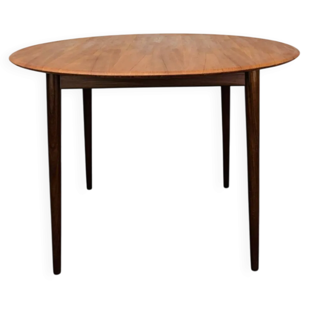 Table ronde scandinave en teck, 1960